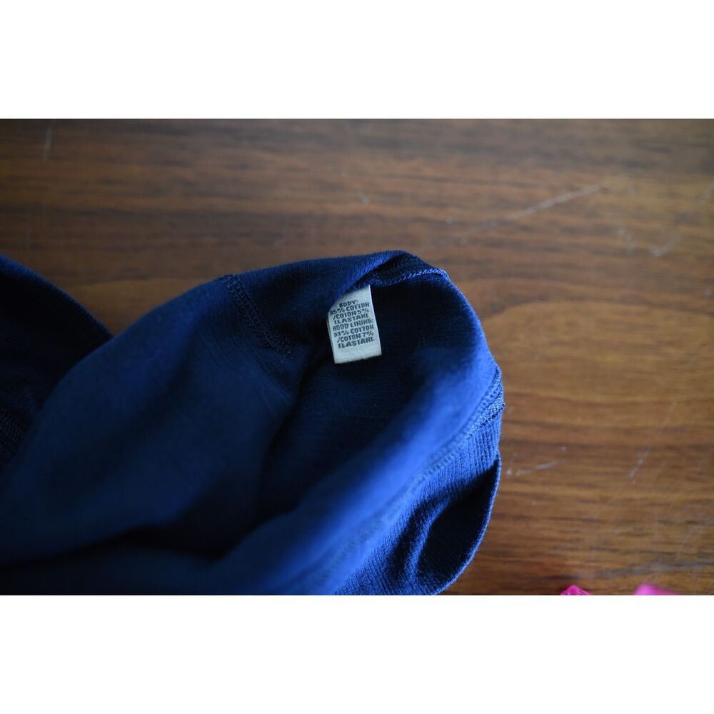 VTG Y2K Abercrombie Fitch Henley hoodie 3/4 sleeve floral embroidered bella swan - Picture 10 of 11